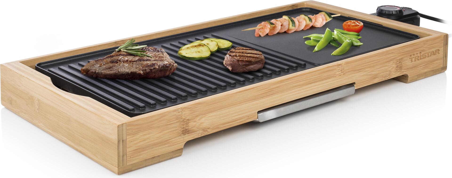 Купить Tristar BP-2641 Bambus Grill XL - 2200 W - Grill - Elektro - 510 x 254 mm - Tisch - Rost (BP-2641) в магазине wardena.ru