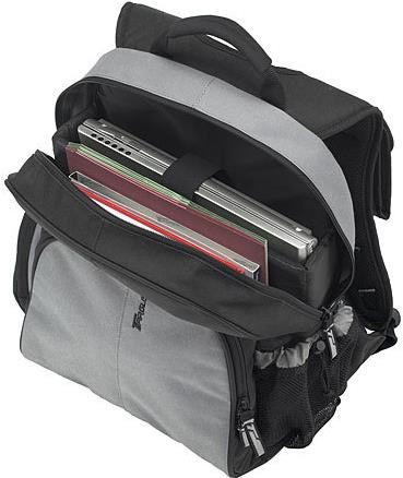 Купить Targus Essential 15.4 - 40,60cm (16")  / 39.1 - 40.6cm Laptop Backpack - Notebook-Rucksack - 40.6 cm (16") - Grau, Schwarz (TSB023EU) в магазине wardena.ru