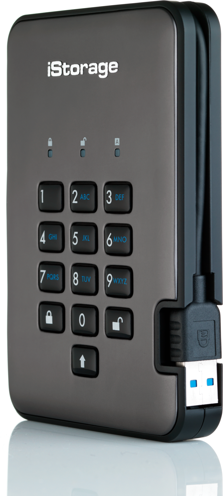 Купить iStorage diskAshur PRO² - SSD - verschlüsselt - 2 TB - extern (tragbar) - USB 3.1 - FIPS 197, 256-bit SHA, 256-bit AES-XTS (IS-DAP2-256-SSD-2000-C-G) в магазине wardena.ru