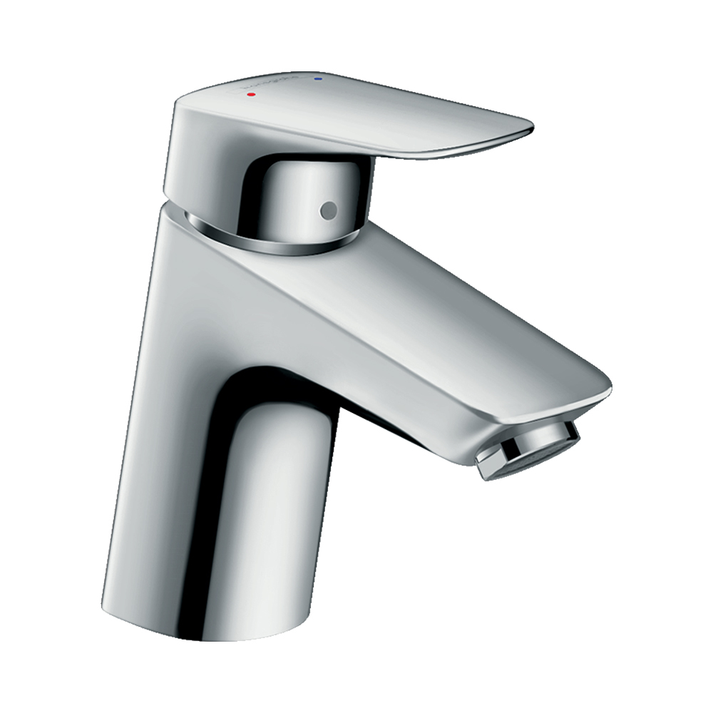 Купить Hansgrohe Logis Смеситель для раковины 70 однорычажный Coolstart со сливным гарнитуром хром 71075000 в магазине wardena.ru