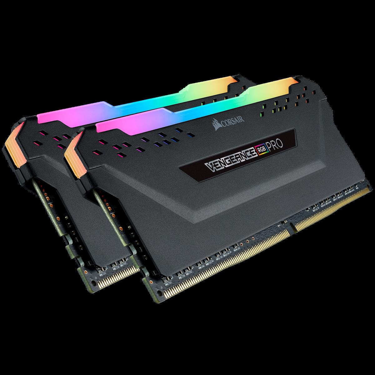 Купить Corsair Vengeance RGB PRO - DDR4 - 16 GB: 2 x 8 GB - DIMM 288-PIN - 3200 MHz / PC4-25600 - CL16 - 1.35 V - ungepuffert - non-ECC - Schwarz (CMW16GX4M2Z3200C16) в магазине wardena.ru