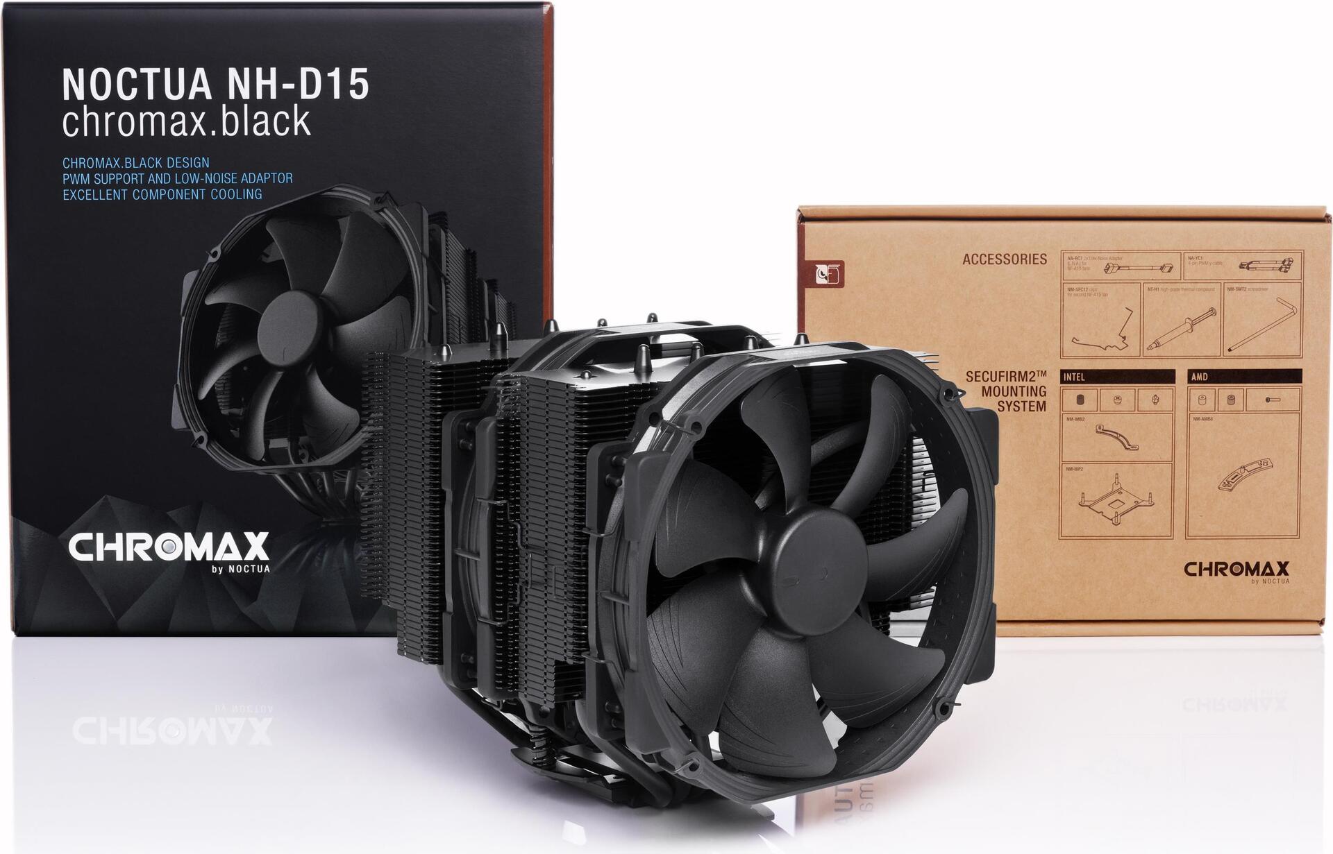 Купить Noctua NH-D15 chromax.black - Prozessor - Kühler - 15 cm - LGA 1150 (Socket H3),LGA 1151 (Socket H4),LGA 1155 (Socket H2),LGA 1156 (Socket H),LGA 2011... - AMD A - Intel® Celeron® - Intel® Core™ i3 - Intel Core i5 - Inte (NH-D15 CH.BK) в магазине wardena.ru