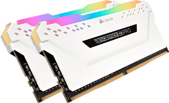 Купить CORSAIR Vengeance RGB PRO - DDR4 - 16 GB: 2 x 8 GB - DIMM 288-PIN - 3600 MHz / PC4-28800 - CL18 - 1.35 V - ungepuffert - non-ECC - weiß (CMW16GX4M2D3600C18W) в магазине wardena.ru
