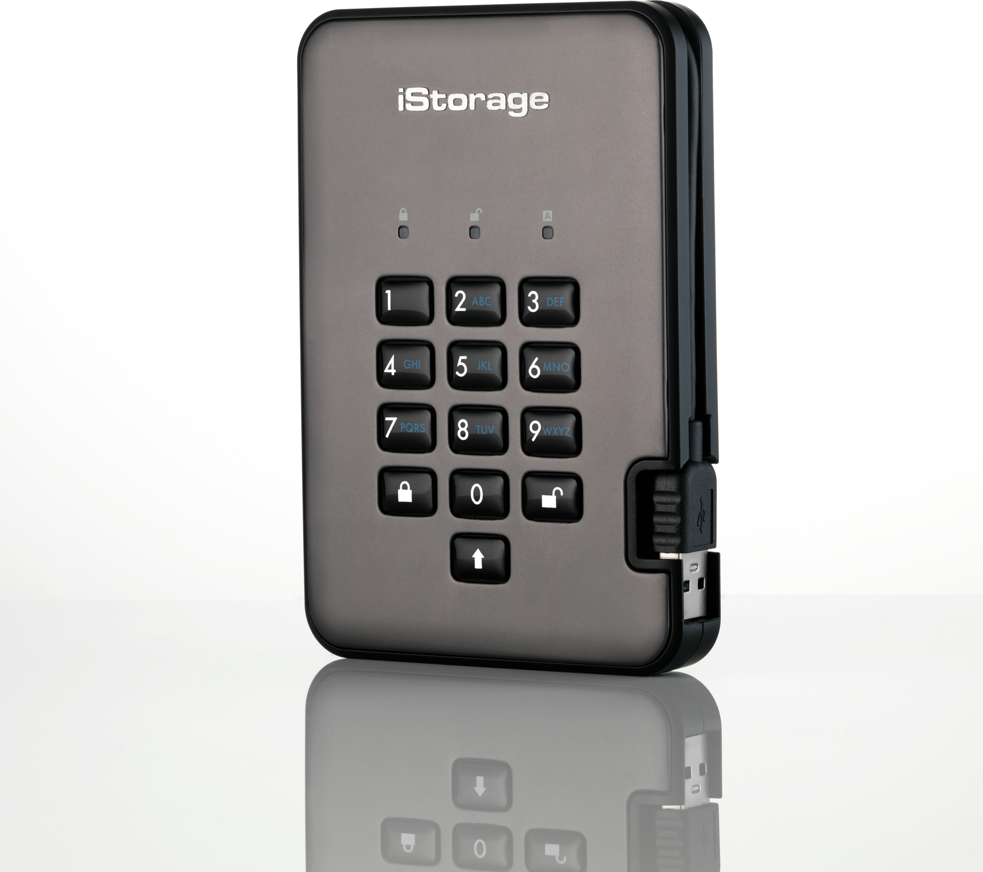 Купить iStorage diskAshur PRO² - SSD - verschlüsselt - 2 TB - extern (tragbar) - USB 3.1 - FIPS 197, 256-bit SHA, 256-bit AES-XTS (IS-DAP2-256-SSD-2000-C-G) в магазине wardena.ru