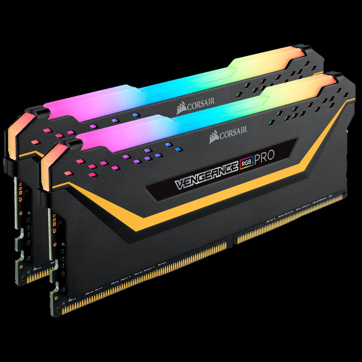 Купить CORSAIR Vengeance RGB PRO - TUF Gaming Edition - DDR4 - 16GB: 2 x 8GB - DIMM 288-PIN - 3200 MHz / PC4-25600 - CL16 - non-ECC - Schwarz (CMW16GX4M2C3200C16-TUF) в магазине wardena.ru