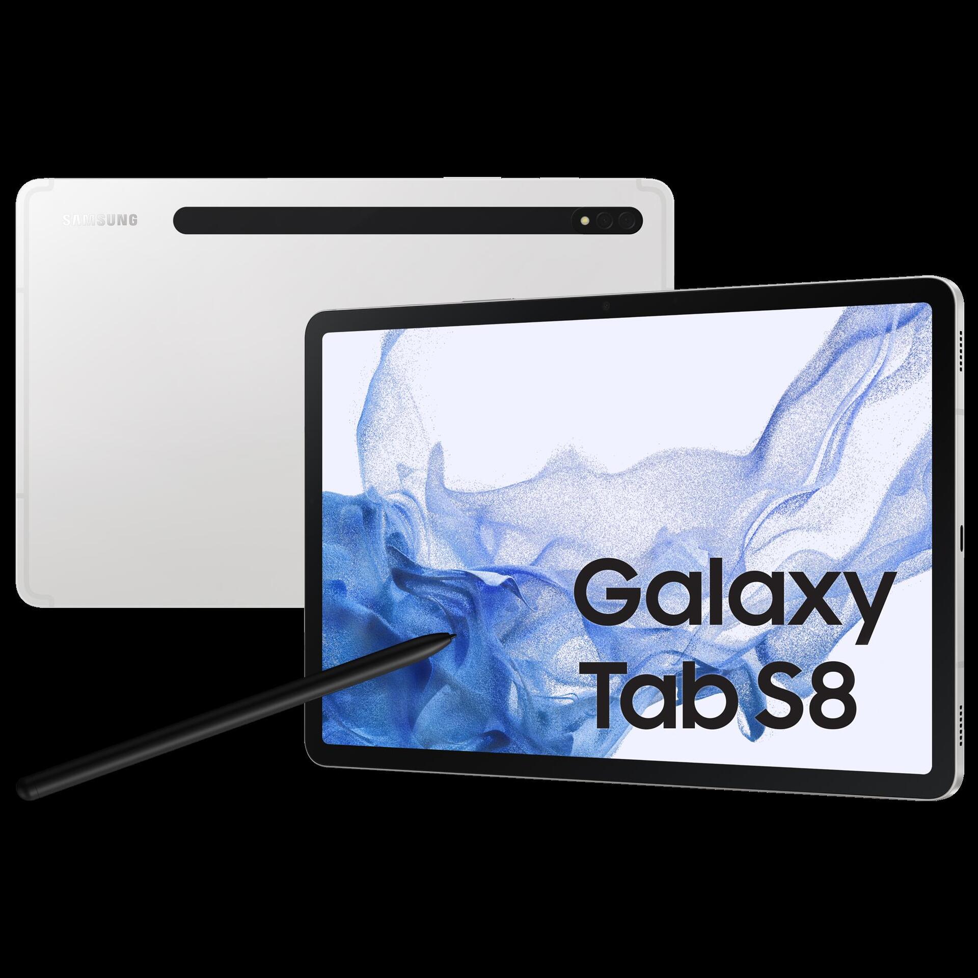 Купить Samsung Galaxy Tab S8 - Tablet - Android - 128 GB - 27.81 cm (11") TFT (2560 x 1600) - microSD-Steckplatz - 3G, 4G, 5G - Silber (SM-X706BZSAEUE) в магазине wardena.ru