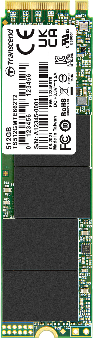 Купить Transcend MTE662T2 - SSD - 128 GB - intern - M.2 2280 (doppelseitig) - PCIe 3.0 x4 (NVMe) (TS128GMTE662T2) в магазине wardena.ru