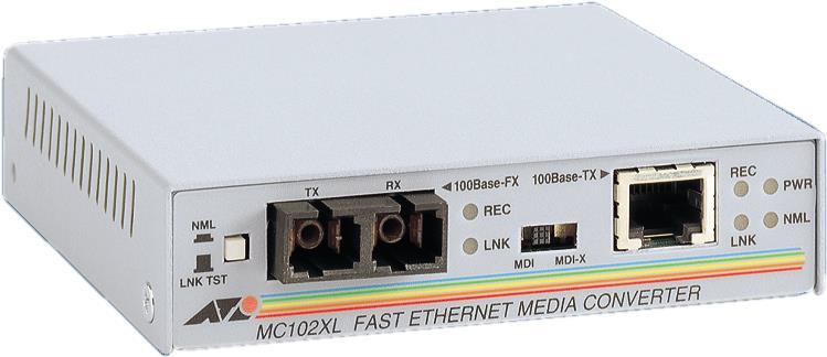 Купить Allied Telesis Medienkonverter AT-MC102XL, 100 Mbit/s, RJ45 an LWL SC, Multimode - Zur Konvertierung von Fast Ethernet auf Kupferleitungen in LWL und umgekehrt (AT-MC102XL) в магазине wardena.ru