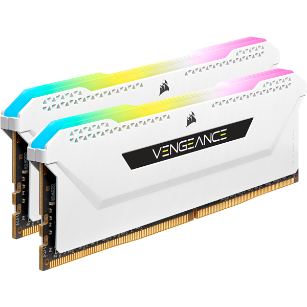 Купить Corsair Vengeance RGB PRO SL - DDR4 - Kit - 16 GB: 2 x 8 GB - DIMM 288-PIN - 3200 MHz / PC4-25600 - CL16 - 1.35 V - ungepuffert - non-ECC - weiß (CMH16GX4M2E3200C16W) в магазине wardena.ru