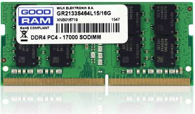 Купить Goodram Laptop-Arbeitsspeicher Modul GR2666S464L19/16G 16 GB 1 x 16 GB DDR4-RAM 2666 MHz CL19 (GR2666S464L19/16G) в магазине wardena.ru