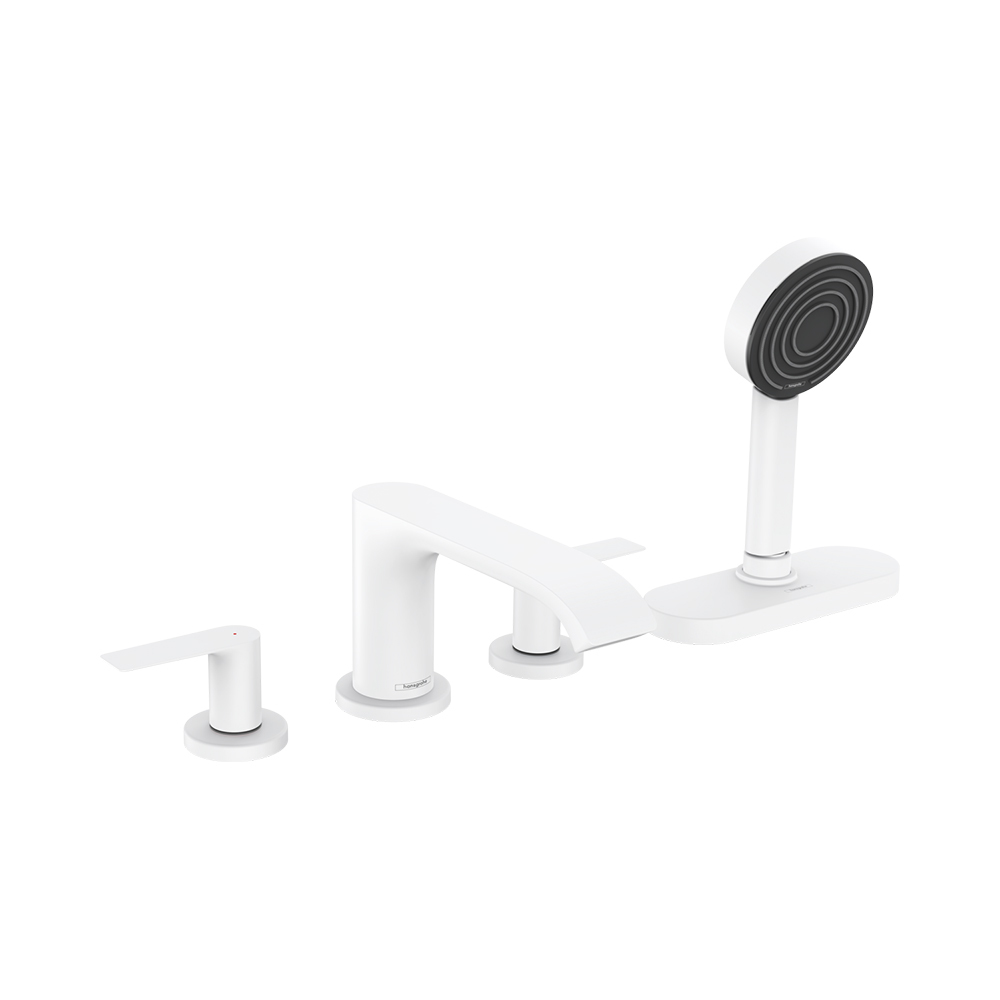 Купить Hansgrohe Vivenis Смеситель на край ванны на 4 отверстия с sBox белый матовый 75444700 в магазине wardena.ru