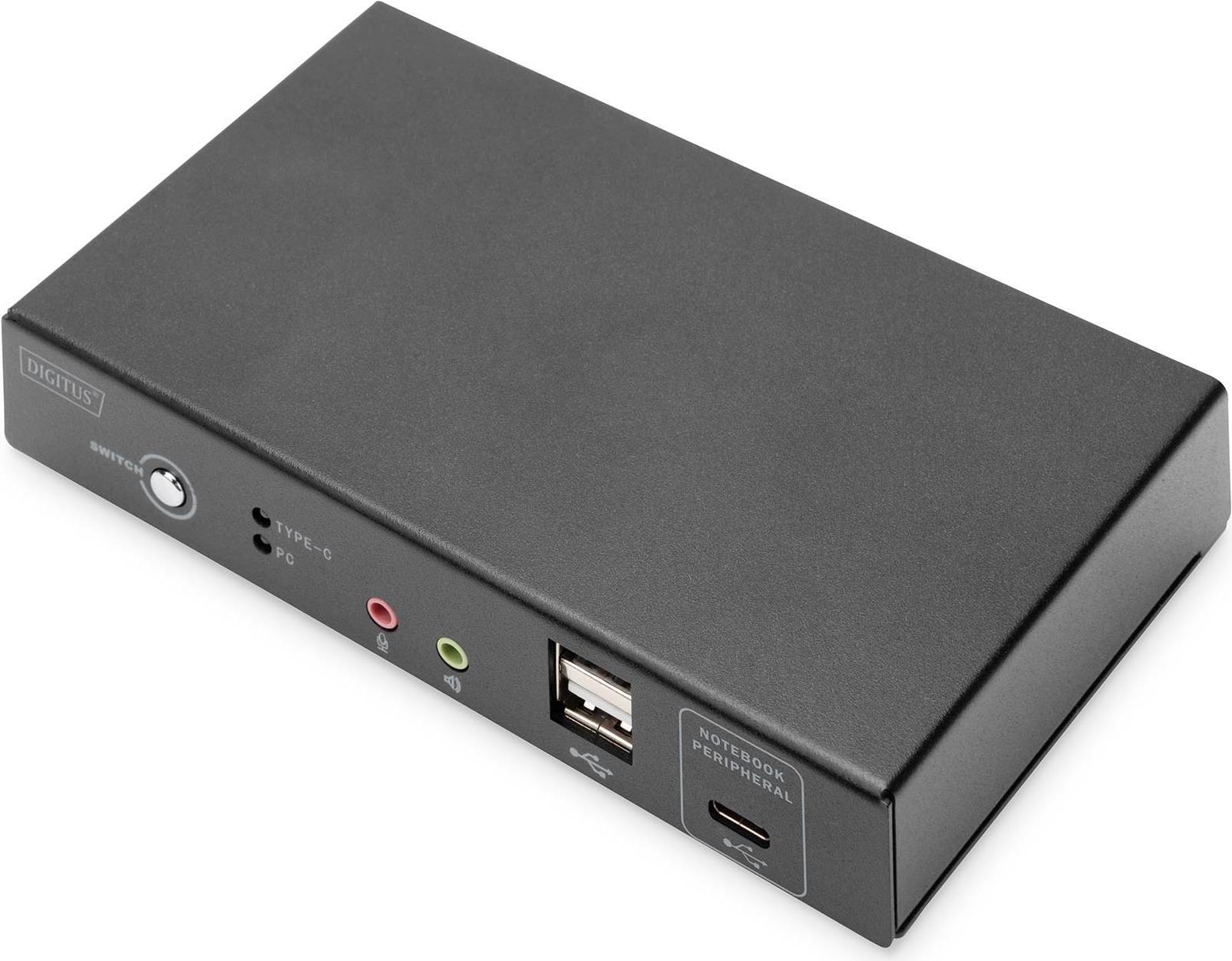 Купить DIGITUS DS-12901 - KVM-/Audio-/USB-Switch - 4k30hz, usb-c/usb/hdmi in, hdmi out, network - Desktop в магазине wardena.ru