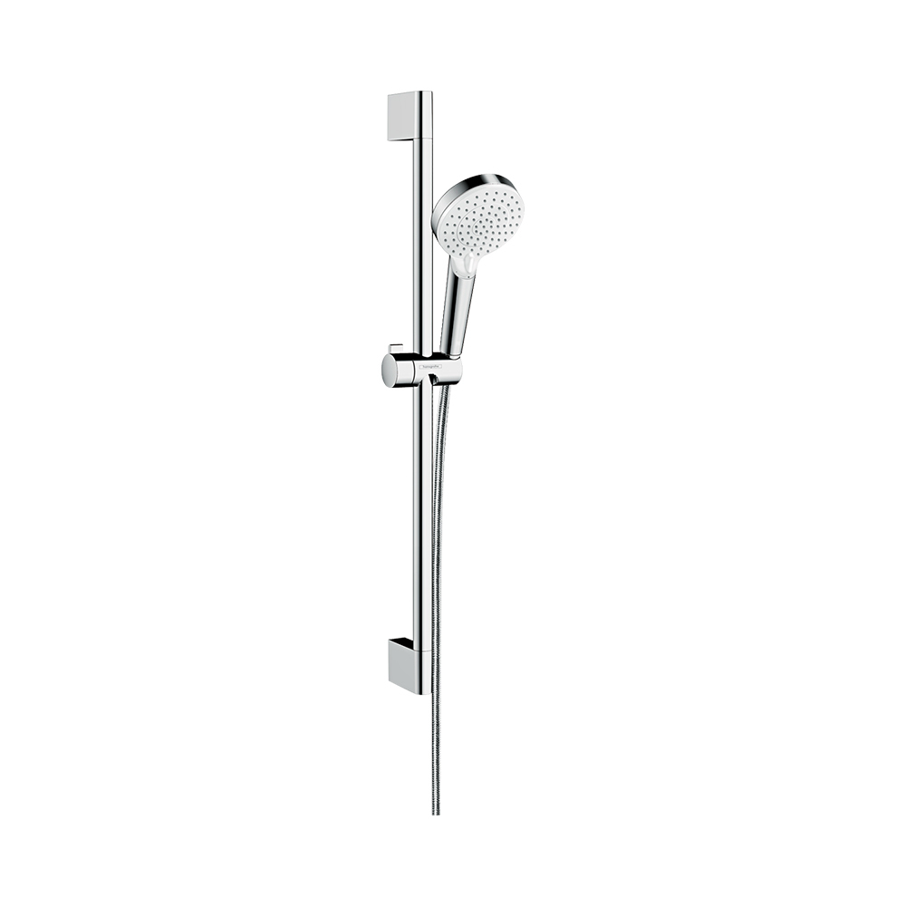 Купить Hansgrohe Crometta Душевой набор Vario EcoSmart 9 л/мин со штангой 65 см хром-белый матовый 26534400 в магазине wardena.ru