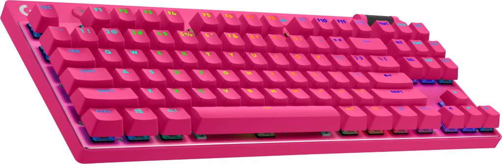 Купить Logitech G PRO X TKL Tastatur Gaming RF Wireless + Bluetooth QWERTZ Deutsch Magenta (920-012155) в магазине wardena.ru
