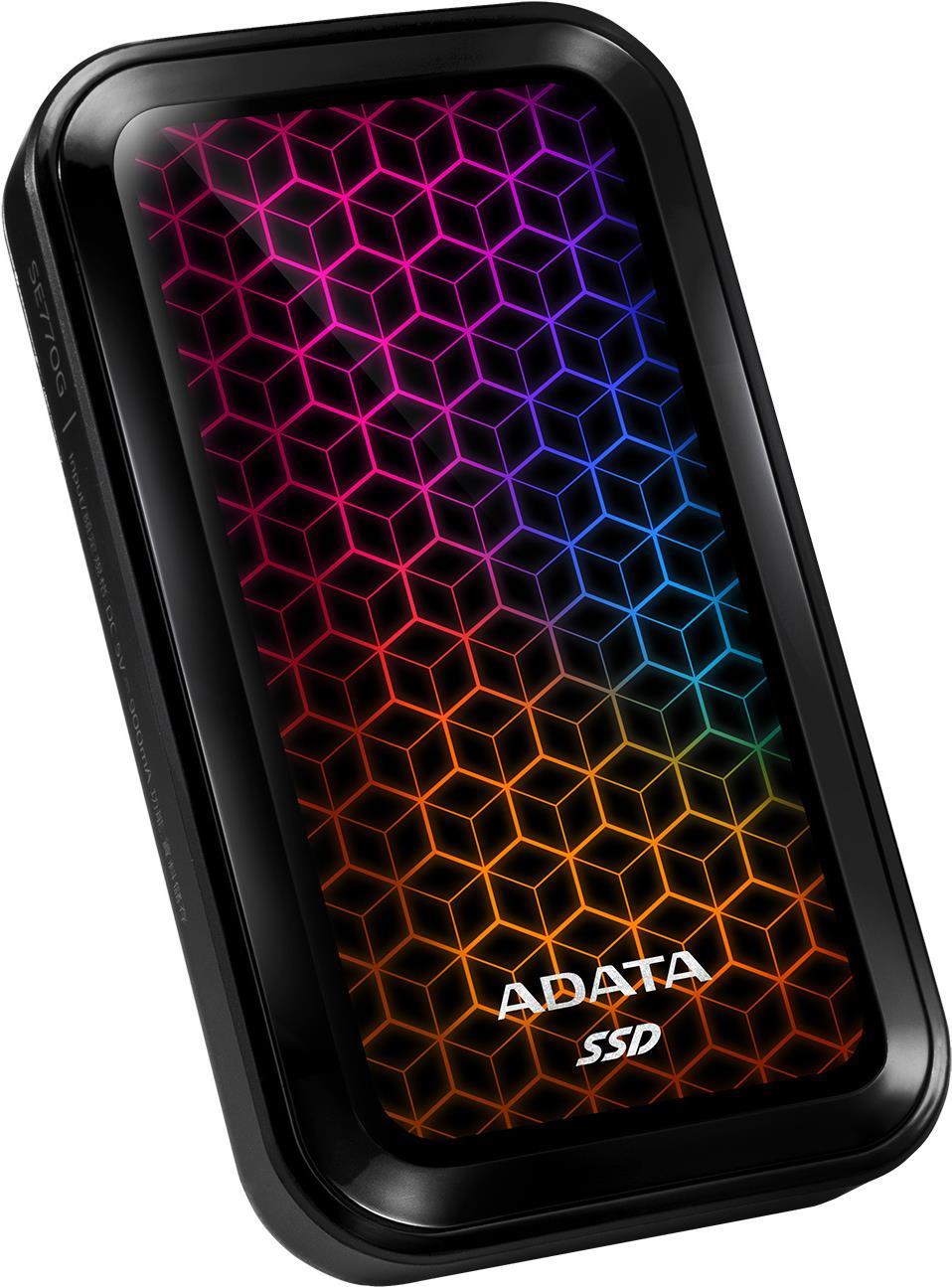 Купить ADATA SE770G - SSD - 512 GB - extern (tragbar) - USB 3.2 Gen 2 (USB-C Steckverbinder) - Schwarz (ASE770G-512GU32G2-CBK) в магазине wardena.ru