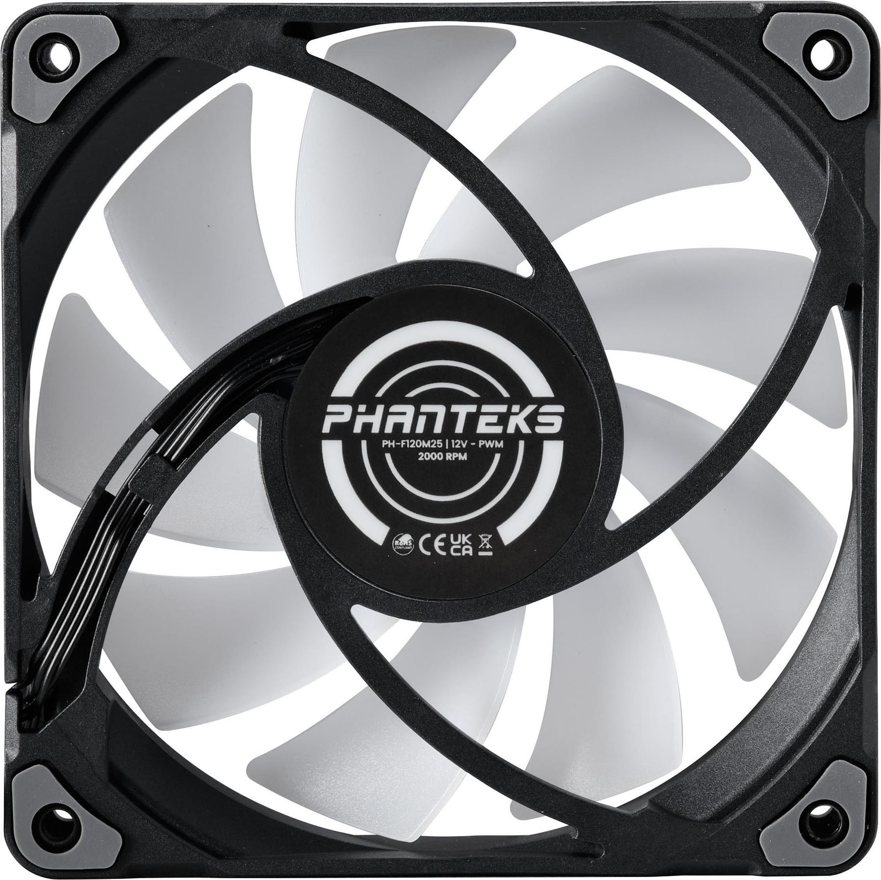 Купить Phanteks M25 - Gehäuselüfter - 120 mm - Schwarz (Packung mit 3) - für Phanteks, Eclipse, Enthoo, Evolv Shift (PH-F120M25_DRGB_PWM_BK01_3P) в магазине wardena.ru