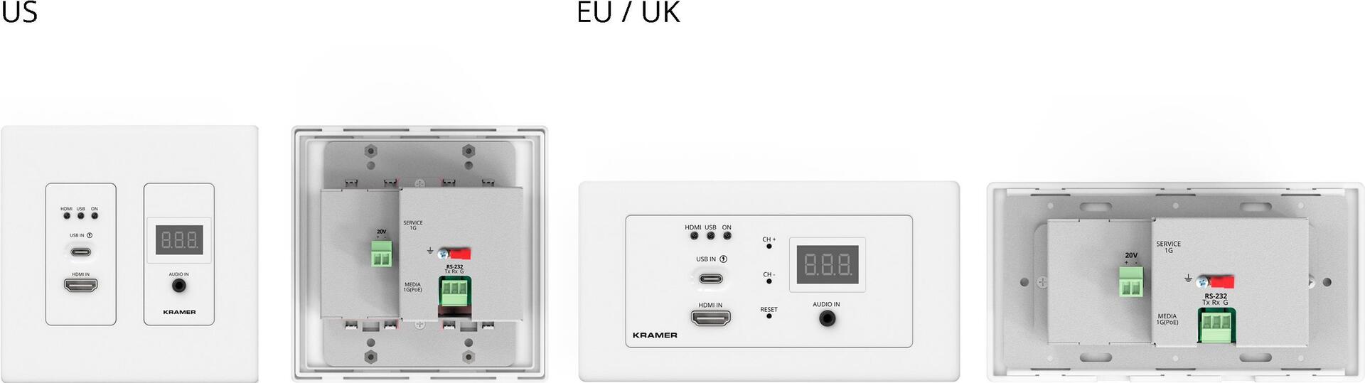 Купить Kramer Hochleistungs AVoIP Encoder für 4K60 4:2:0 Video mit HDMI und USB-C Eingang über 1G Ethernet, Unterputz-EU-Format (59-00001490) в магазине wardena.ru