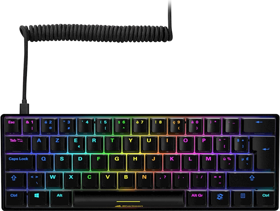 Купить Sharkoon SKILLER SGK50 S4 - Tastatur - Hintergrundbeleuchtung - USB-C - Französisch - Tastenschalter: Kailh Red - Schwarz (4044951033997) в магазине wardena.ru