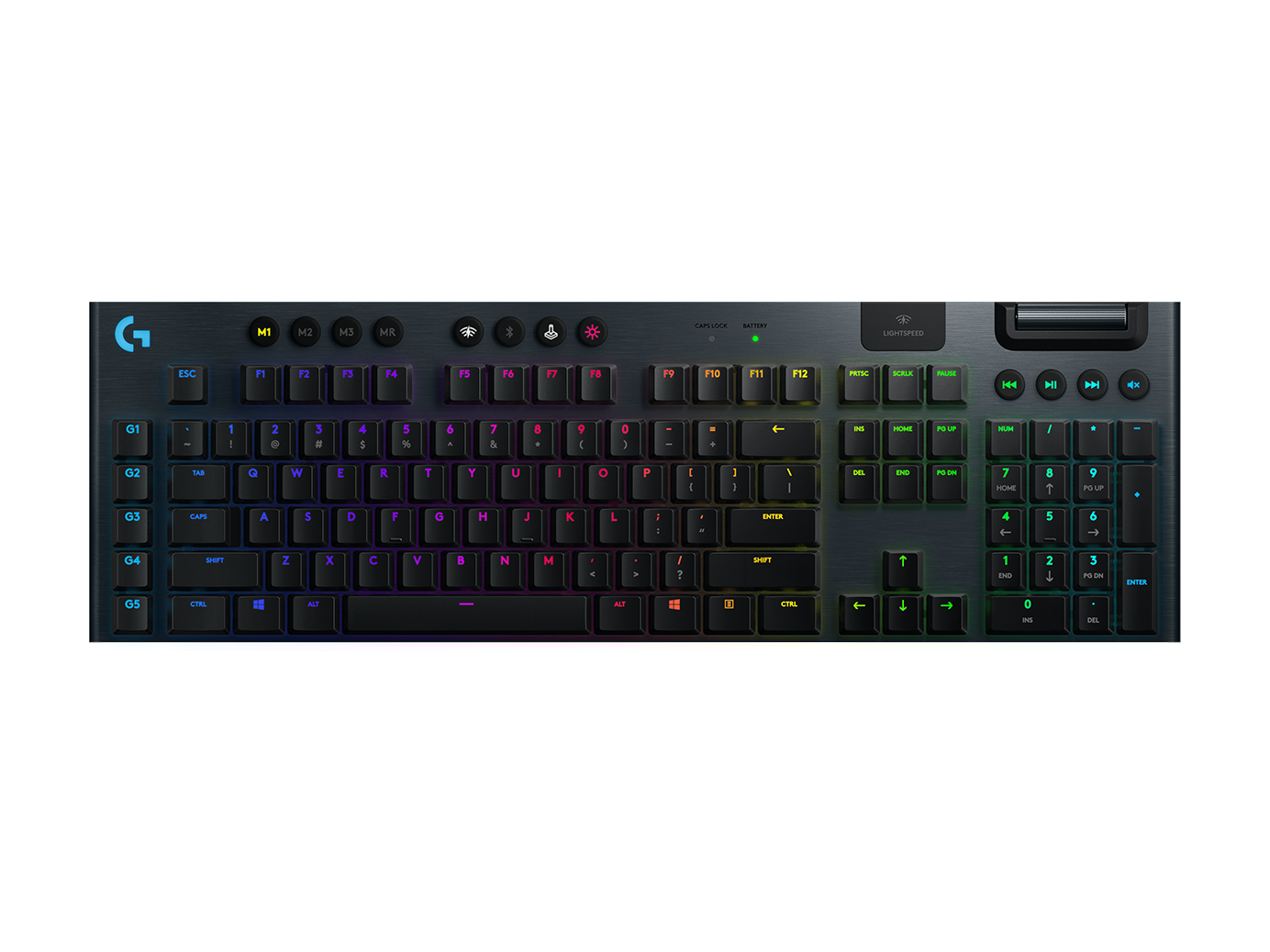 Купить Logitech G G915 Tastatur RF Wireless + Bluetooth QWERTY US International Schwarz (920-008910) в магазине wardena.ru