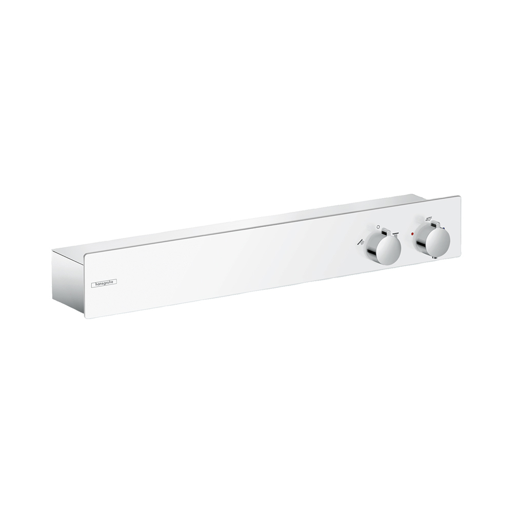 Купить Hansgrohe ShowerTablet 600 Термостат для 2 потребителей ВМ хром-белый матовый 13108400 в магазине wardena.ru