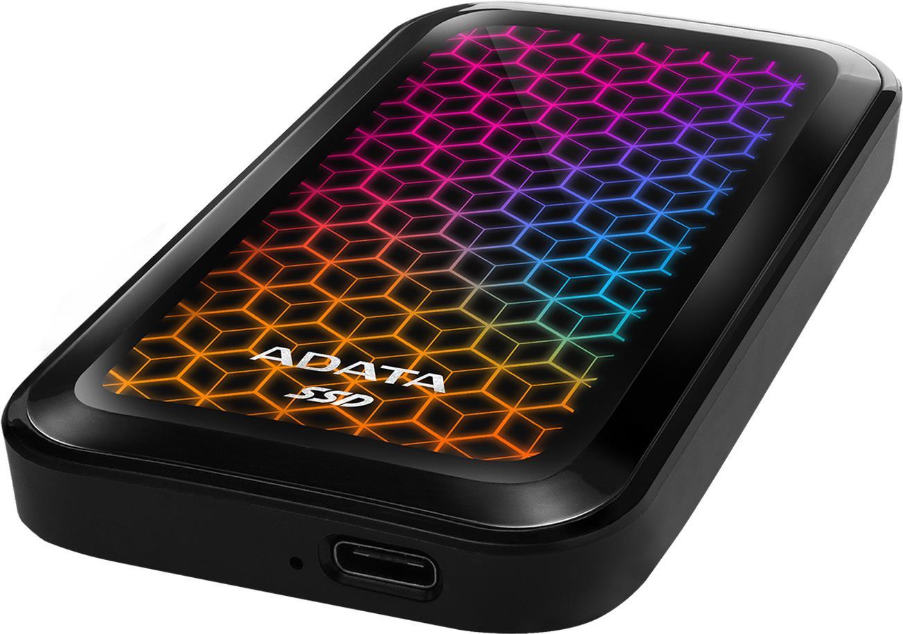 Купить ADATA SE770G - SSD - 512 GB - extern (tragbar) - USB 3.2 Gen 2 (USB-C Steckverbinder) - Schwarz (ASE770G-512GU32G2-CBK) в магазине wardena.ru