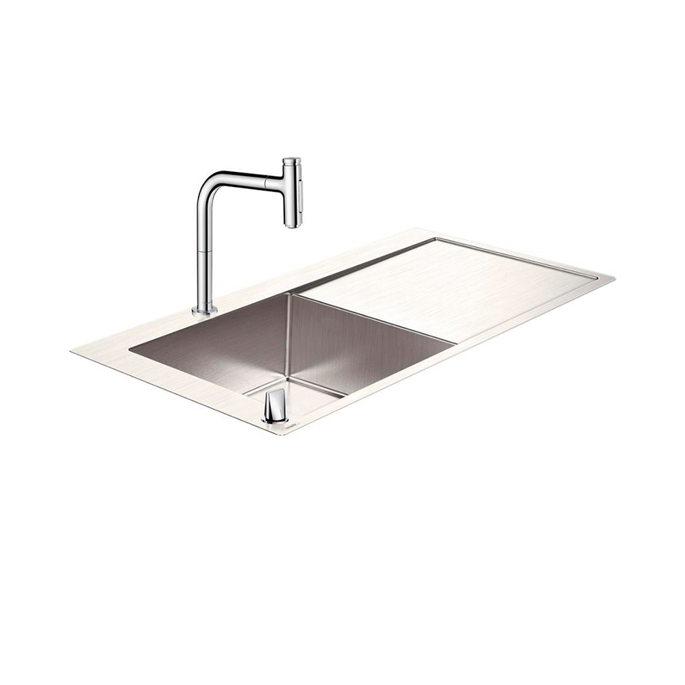 Купить Hansgrohe C71-F450-07 Комбинация для кухни 450 с крылом сталь 43230800 в магазине wardena.ru