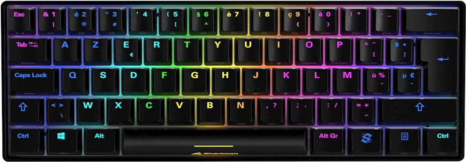 Купить Sharkoon SKILLER SGK50 S4 - Tastatur - Hintergrundbeleuchtung - USB-C - Französisch - Tastenschalter: Kailh Red - Schwarz (4044951033997) в магазине wardena.ru