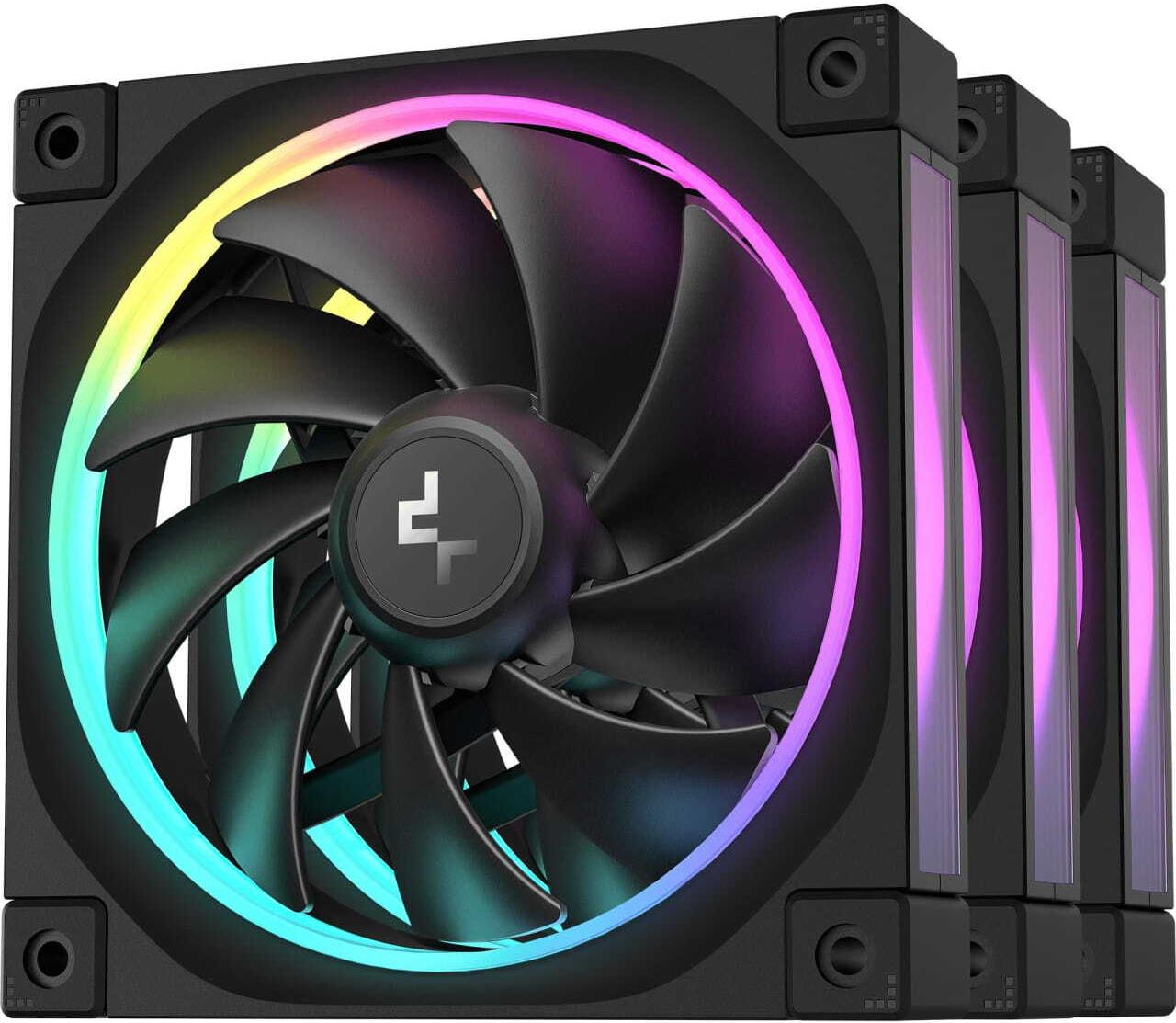 Купить Deepcool FL12 schwarz 3er Pack 120 mm - 2.150 rpm - 12 V (R-FL12-BKAPN3-G) в магазине wardena.ru