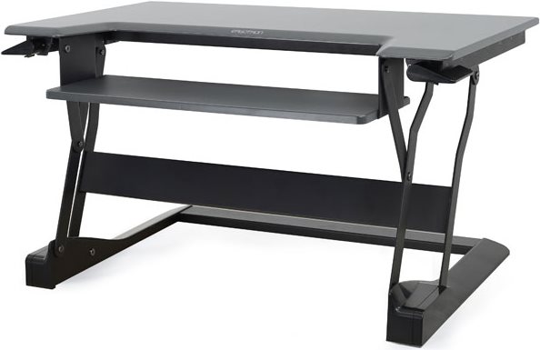 Купить Ergotron WorkFit-T Sit-Stand Desktop Workstation - Aufstellung für LCD-Display/Tastatur/Maus/Notebook - Schwarz - Bildschirmgröße: bis zu 76,2 cm (bis zu 76,20cm (30") ) - Tischmontage (33-397-085) в магазине wardena.ru
