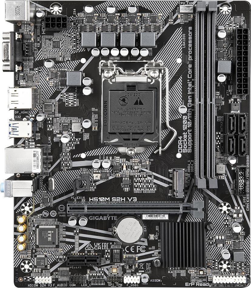Купить GIGABYTE H510M S2H V3 LGA1200 mATX MB 2xDDR4 4xSATA 1xM.2 (H510M S2H V3) в магазине wardena.ru