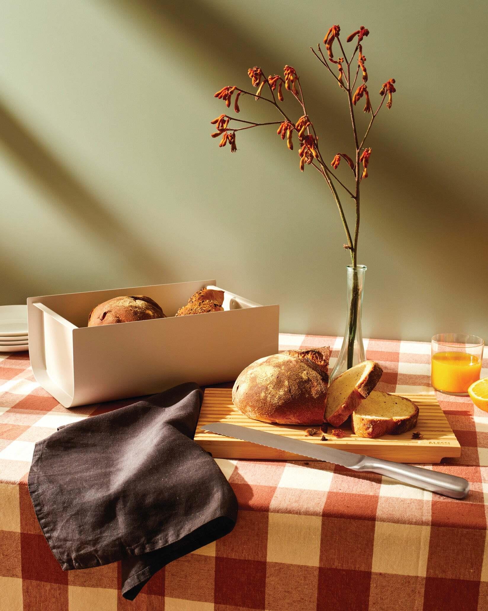 Купить Alessi BG03 WG Mattina Brotkasten, Stahl Bambusholz, Warm Grey (BG03 WG) в магазине wardena.ru