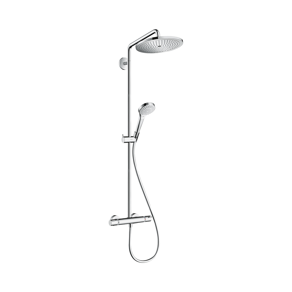 Купить Hansgrohe Croma Select S Showerpipe 280 1jet Душевой набор с термостатом хром 26790000 в магазине wardena.ru