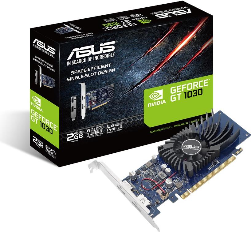 Купить ASUS GT1030-2G-BRK - Grafikkarten - GF GT 1030 - 2GB GDDR5 - PCIe 3.0 low profile - HDMI, DisplayPort (90YV0AT2-M0NA00) в магазине wardena.ru