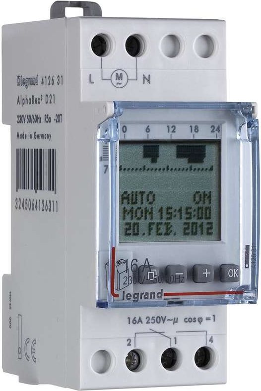 Купить LEGRAND 412631 Digital Wochenschaltuhr 1 Kanal 230V AC в магазине wardena.ru