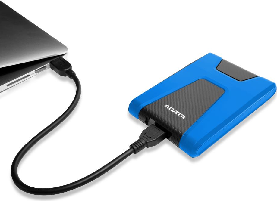 Купить ADATA DashDrive Durable HD650 - Festplatte - 1 TB - extern (tragbar) - 2.5" (6.4 cm) - USB 3.1 - 256-Bit-AES - Blau (AHD650-1TU31-CBL) в магазине wardena.ru