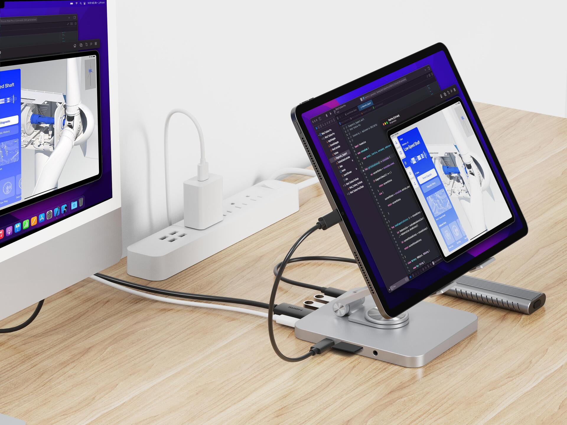 Купить Conceptronic DONN26G Tablet-Ständer mit 8-in-1-Dockingstation - 360° drehbare Basis - faltbar - höhenverstellbar (DONN26G) в магазине wardena.ru