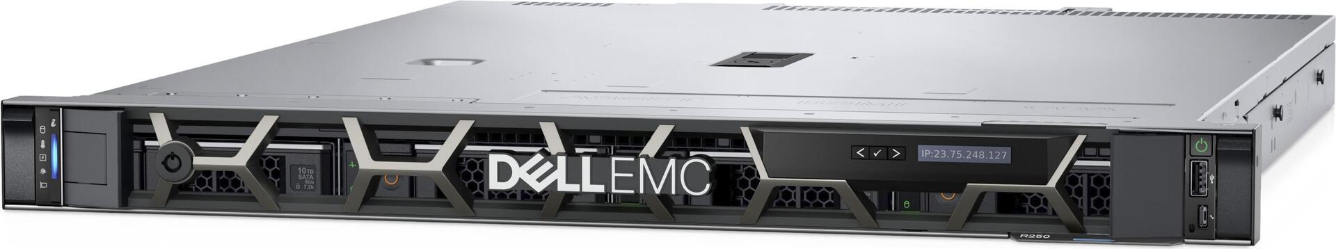 Купить Dell PowerEdge R250 - Server - Rack-Montage - 1U - 1-Weg - 1 x Xeon E-2314 / 2.8 GHz - RAM 8 GB - HDD 1 TB - keine Grafiken - GigE - kein Betriebssystem - Monitor: keiner - Schwarz - BTP - mit 3 Jahre Basis Vor-Ort (VN927) в магазине wardena.ru