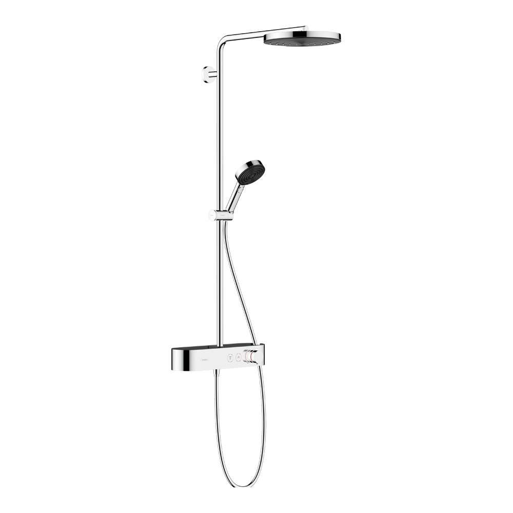 Купить Hansgrohe Pulsify S Showerpipe Душевая система 260 1jet EcoSmart с ShowerTablet Select 400 хром 24221000 в магазине wardena.ru