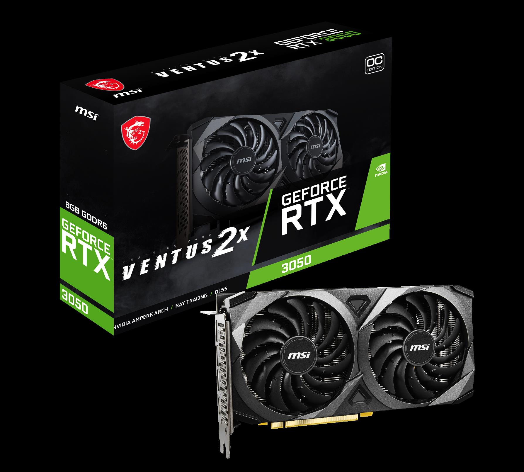 MSI GeForce RTX 3050 GAMING X 8G - Grafikkarten - GF RTX 3050 - 8 GB ...