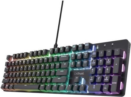 Купить Trust GXT 871 Zora Tastatur Gaming USB QWERTY US Englisch Schwarz (25510) в магазине wardena.ru