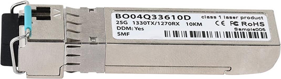 Купить Kompatibler Mikrotik SFP28-25G-BX-D-10KM BlueOptics© BO04Q33610D SFP28 Bidi Transceiver, LC-Simplex, 25GBASE-BX-D, Singlemode Fiber, TX1330nm/RX1270nm, 10KM, DDM, 0°C/+70°C (SFP28-25G-BX-D-10KM-MT-BO) в магазине wardena.ru