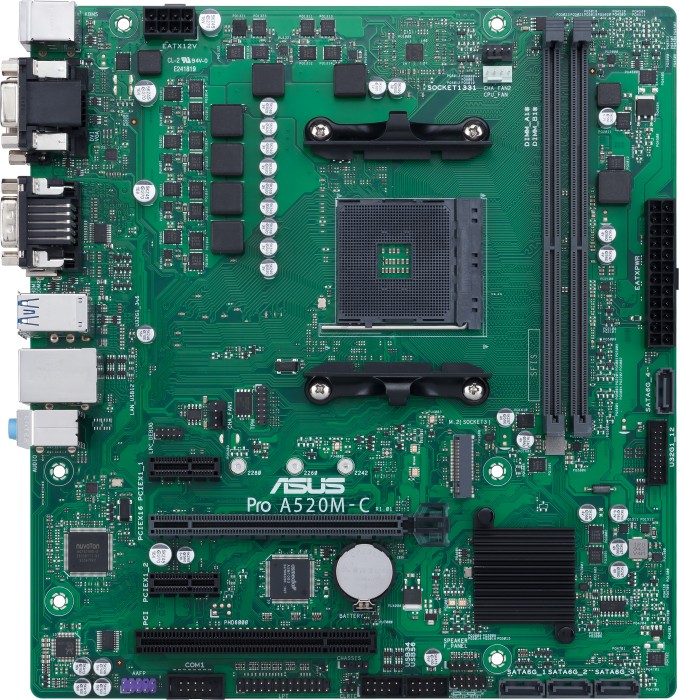 Купить ASUS MB PRO A520M-C/ CSM (AMD,AM4,DDR4,mATX) (90MB1550-M0EAYC) в магазине wardena.ru