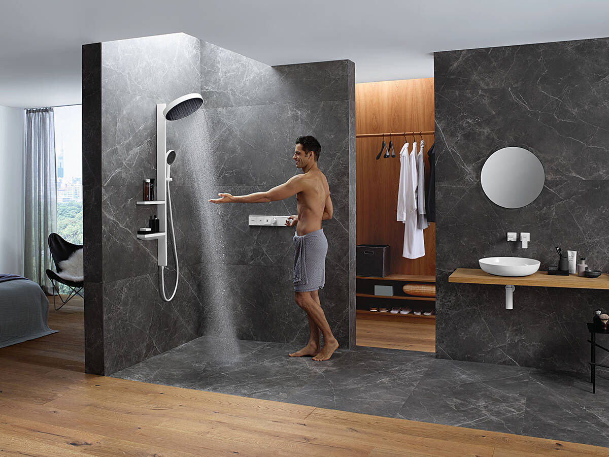 Купить Hansgrohe Rainfinity Верхний душ 360 1jet с настенным креплением хром 26230000 в магазине wardena.ru