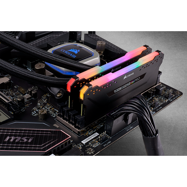Купить Corsair Vengeance RGB PRO - DDR4 - 16 GB: 2 x 8 GB - DIMM 288-PIN - 2933 MHz / PC4-23400 - CL16 - 1.35 V - ungepuffert - non-ECC - Schwarz (CMW16GX4M2Z2933C16) в магазине wardena.ru