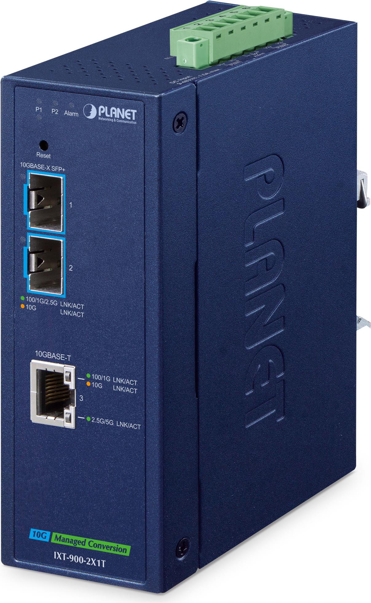 Купить PLANET IP40 Industrial 2-Port Netzwerk Medienkonverter 10000 Mbit/s Blau (IXT-900-2X1T) в магазине wardena.ru