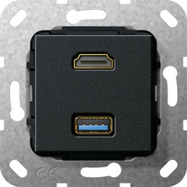 Купить GIRA UP Tragring HDMI und USB A sw Kabelpeitsche 567910 (567910) в магазине wardena.ru