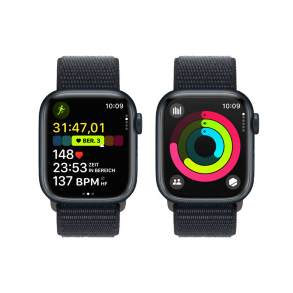 Купить APPLE Watch Series 9 GPS + Cellular 41mm Midnight Aluminium Case with Midnight Sport Loop (MRHU3QF/A) в магазине wardena.ru