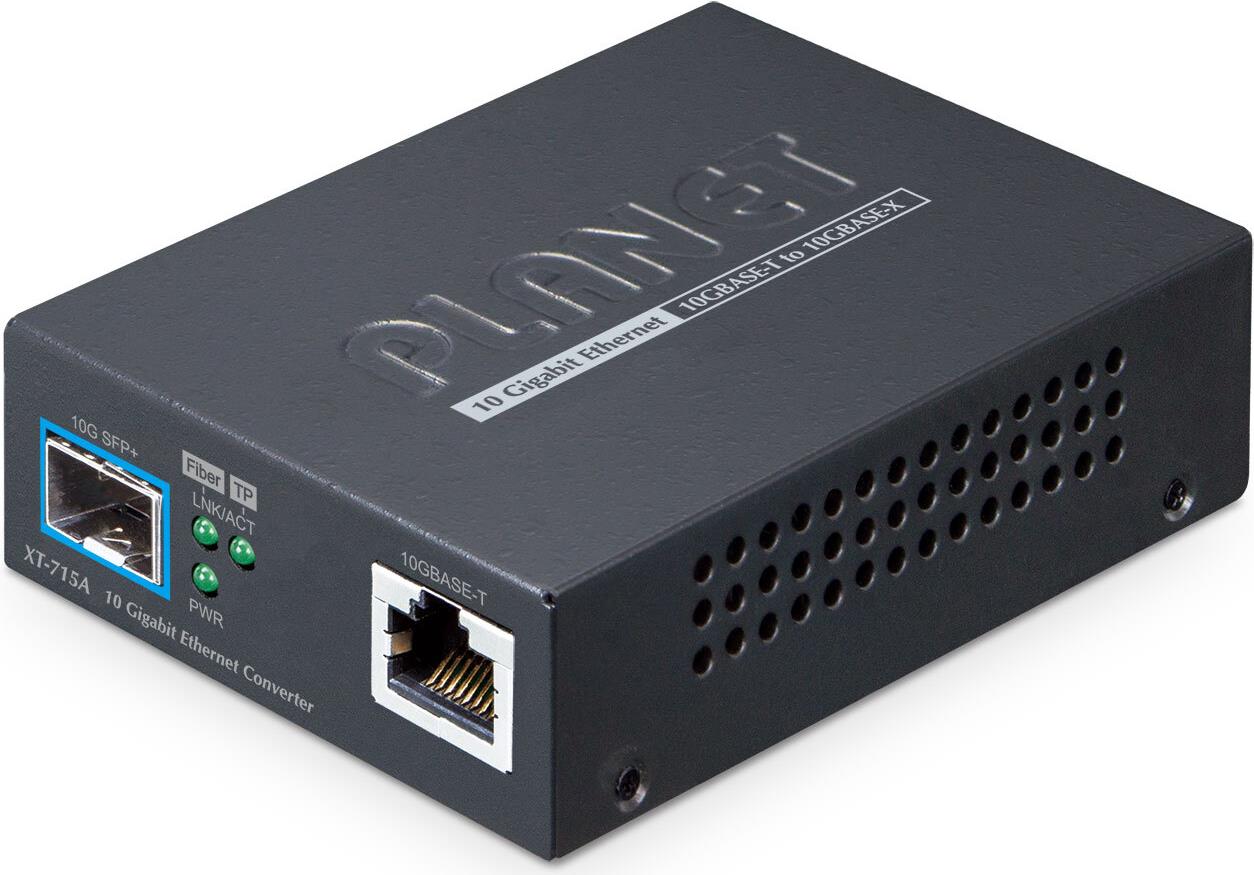 Купить PLANET 10GBASE-T to 10GBASE-X SFP+ Media Converter Copper port - Converter - Kupferdraht Netzwerk Medienkonverter Multi-Modus - Einzelmodus Schwarz (XT-715A) в магазине wardena.ru