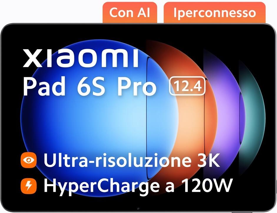 Купить Tablet Xiaomi Pad 6S Pro 12.4 8GB RAM 256GB WiFi - Graphite Gray EU (VHU4704EU) в магазине wardena.ru