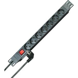Купить Kopp Steckdosenleiste 48,30cm (19")  7fach Schwarz Schutzkontakt 930705011 (930705011) в магазине wardena.ru